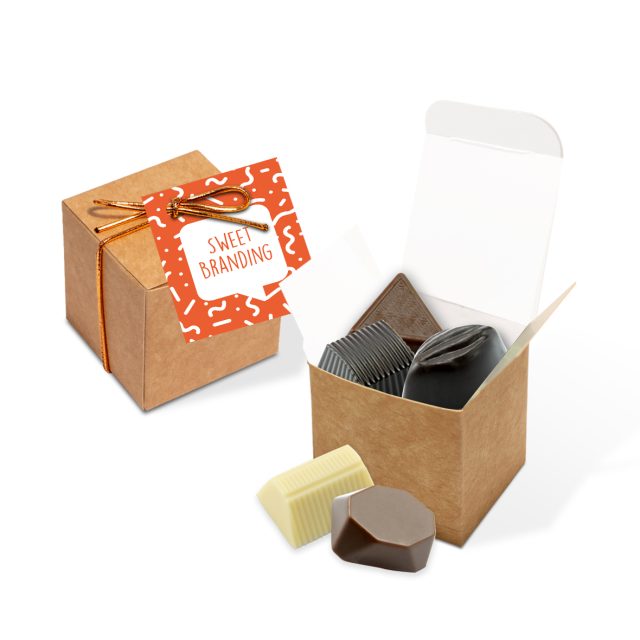 Eco Range – Eco Kraft Cube – Chocolate Truffles – x5